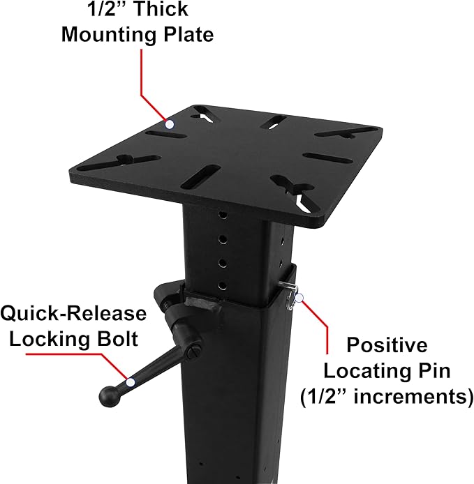 Trick-Tools Versa-Mount Adjustable Height Mobile Vise and Grinder Floor Stand, Made in the USA