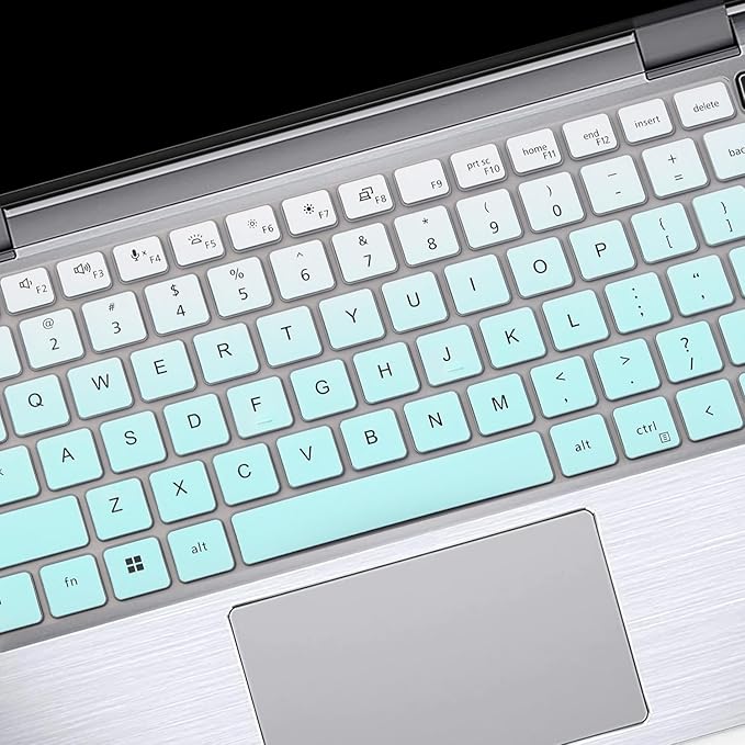 Keyboard Cover Skin for Dell Latitude 3440 5440 5430 5431 5420 14", Dell Latitude 14" 7450 7440 7430 7420 7410, Dell Latitude 14" 9420 9430, Dell Latitude 9520 9510 7520 15.6" Laptop -OmbreMint