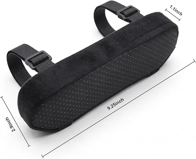 Memory Foam Office Chair Armrest Covers, 2 Pack Arm Pads with Pressure Relief Elbow Pillow, Universal Fit Arm Rest Cushion for Desk Chair, Gaming Chair
