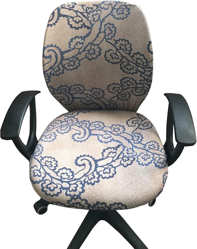Melaluxe Computer Office Chair Cover - Protective & Stretchable Universal Chair Covers Stretch Rotating Chair Slipcover