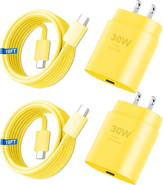 iPhone 16 15 17 Pro Max Charger 30W Type C Chargers USB C Fast Charger Block iPhone 16 Chargers Fast Charging with 10FT C Charging Cable for iPhone 17/17 Pro Max/16/16 Pro Max/15/15 Pro/iPad/Samsung