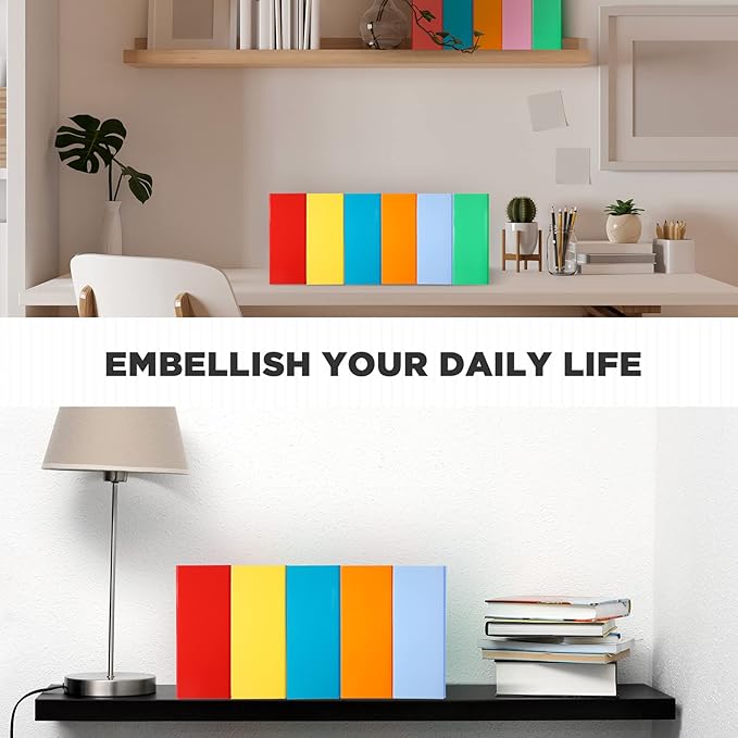 Jutom 32 Pcs Magazine File Holder Set Including Colored Foldable Desk File Holder Organizer White Label Stickers Cat Pen Cardboard Magazine Storage Box for Document School Office(Solid,Classic)