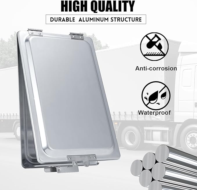 Truck and Trailer Aluminum Manifest Holder Waterproof Box with Stainless Steel Hinges and Latch, Document Holder Kit (4)