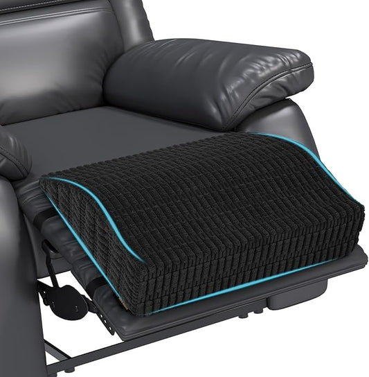 idee-home Recliner Leg Rest Cushion, Recliner Footrest Extender Pillow with Removable Corduroy Cover, Multi Purpose Ergonomic Foot Pillow Back & Lumbar Support Cushion for Bed Sofa Couch, Black