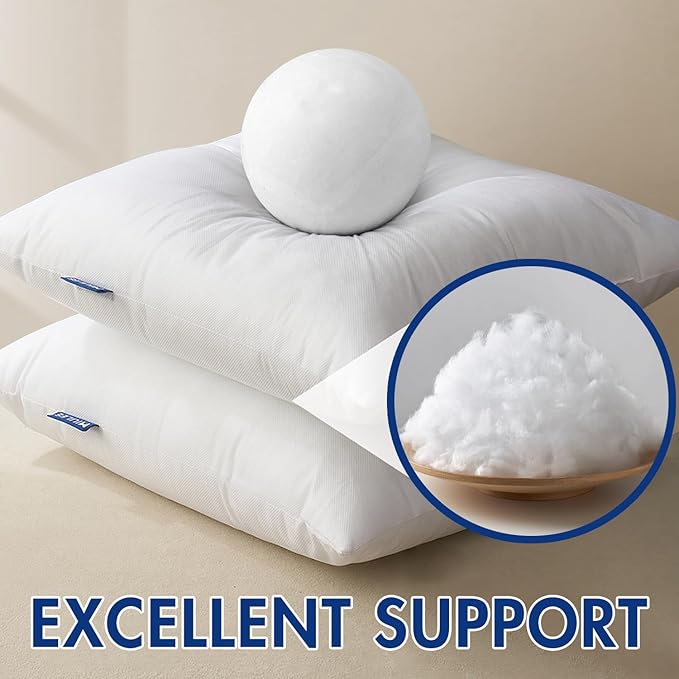 MIULEE Pillow Insert 18x22 Inch, Decorative Rectangle Throw Pillow Inserts, Premium Fluffy Pillow Forms Sham Stuffer for Sofa Couch Living Room