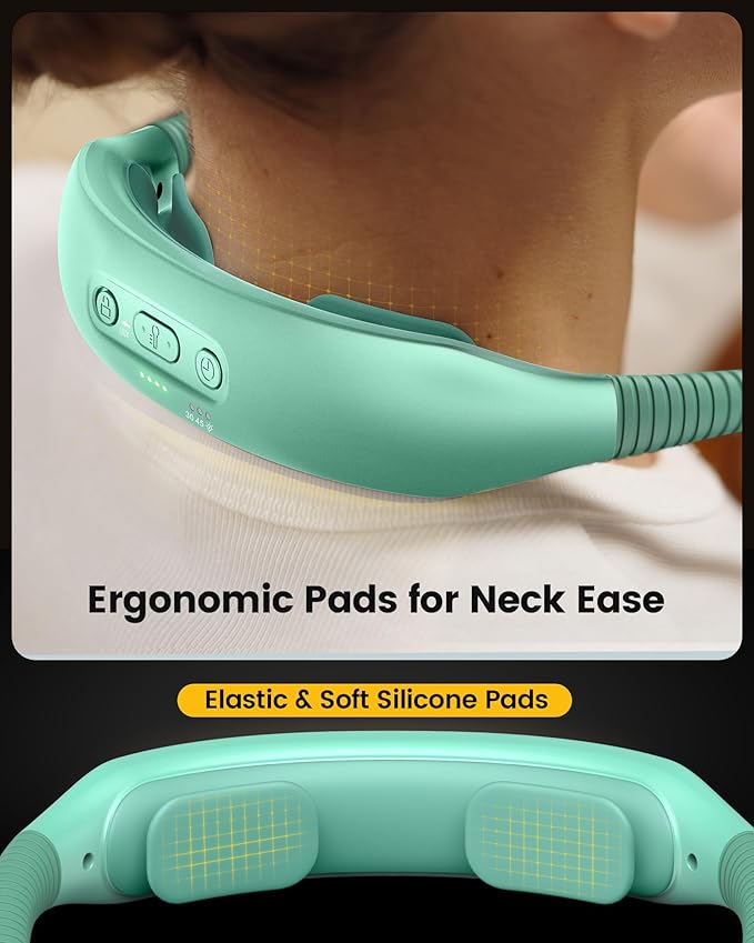 Glocusent Ergonomic Reading Lights for Books in Bed, 1600mAh Rechargeable Book Light for 100 Hrs - 3 Colors & 5 Brightness, Neck Light with Timers, Sleep Aid & Travel Lock