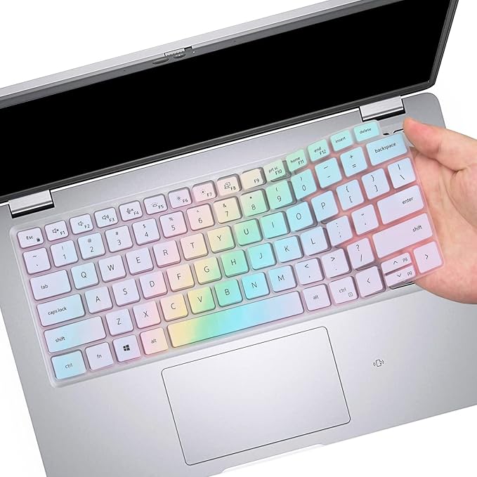 CaseBuy Keyboard Cover for Dell Latitude 5420 5430 5440 5450 3450 3440 14, Latitude 7440 7450 7430 7420 7410 14, Latitude 7520 15.6, Latitude 9510 9520 9420 9430 Keyboard Protector, Colorful