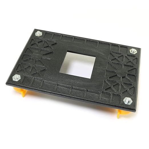 RLECS AM4 Retention Bracket & AM4 Back Plate - CPU Cooler Mount - Yellow Plastic