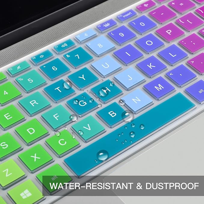 Colorful Keyboard Cover for HP Probook 440 445 G8 G9 G10 14 inch 2023 2022, HP Probook 640 G7 G8 14" Notebook Protector Skin(Not Fit Probook 440 445 G5 G6 G7 G11) -Rainbow