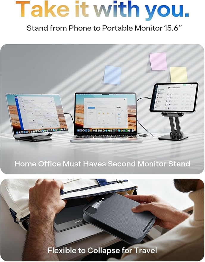 LISEN for iPad Stand Tablet Holder for Desk, Office Desk Accessories for Men Women Moms Gifts Home Office Dorm Essentials Gadgets Portable Monitor Stand for Apple iPad mini Accessories Switch Kindle