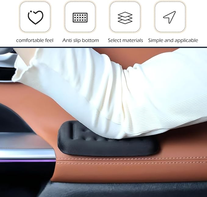 2PCS Car Arm Rest Pads, Soft Car Arm Rest Elbow Pads, Memory Foam armrest Cushion, Universal Car Door Elbow Arm Pad, Car Interior Accessories (Black)