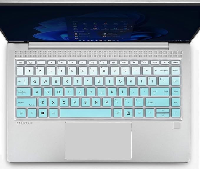 CaseBuy Keyboard Cover for 14" HP Probook 440 445 G8 G9 G10 2023 2022, HP Probook 640 G7 G8 14" Notebook Protector Skin(Not Fit Probook 440 445 G5 G6 G7) -Ombre Mint