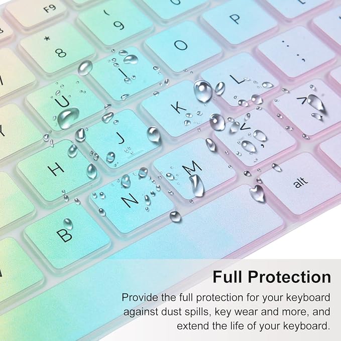 CaseBuy Keyboard Cover for Dell Latitude 5420 5430 5440 5450 3450 3440 14, Latitude 7440 7450 7430 7420 7410 14, Latitude 7520 15.6, Latitude 9510 9520 9420 9430 Keyboard Protector, Colorful