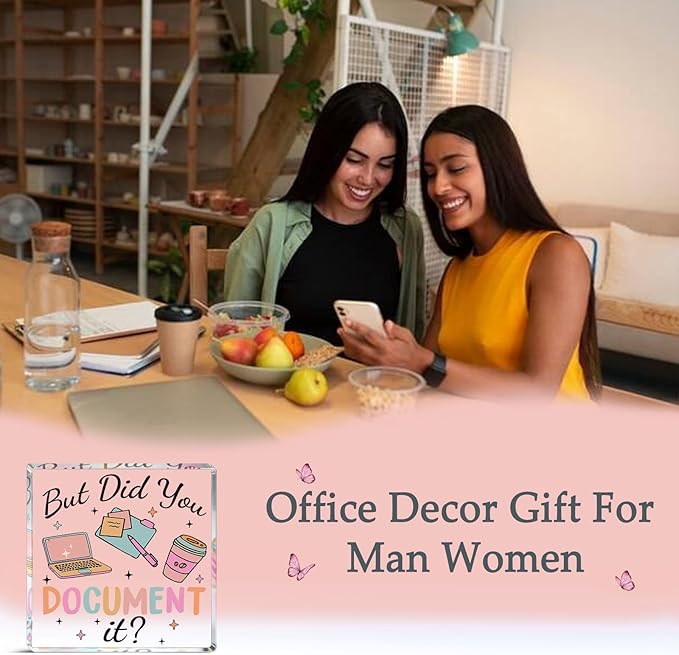 Office Decor Gift For Man Women Acrylic Square Sign Funny Decorative Plaque Office Desk Accessories But Did You Document It Desk Decorations For Home Shelf Boss's day gifts gift for christmas 2025