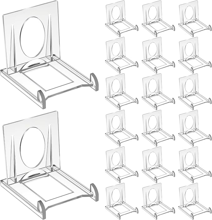 24pcs Acrylic Book Stands for Display Adjustable Book Display Stand Clear Acrylic Handbag Stand Holder for Wallet Purse Bag Small Easel Jewelry Displays Organizer for Party Wedding Home Decor Birthday