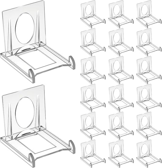 24pcs Acrylic Book Stands for Display Adjustable Book Display Stand Clear Acrylic Handbag Stand Holder for Wallet Purse Bag Small Easel Jewelry Displays Organizer for Party Wedding Home Decor Birthday