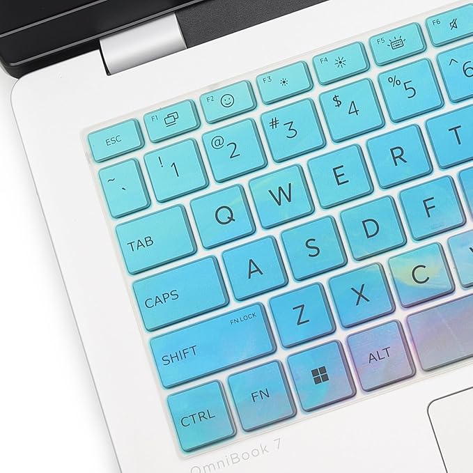 Keyboard Cover for HP OmniBook 5 AI PC 14-he0099nr 14-he0017nr & OmniBook 5 Flip 14-fp0057nr 14-fp0023dx 14-fp0750ng 14-fp0950nd 14-fp0765ng 14-fp0540nd 14" Laptop US Layout Keyboard Skin-Colorful