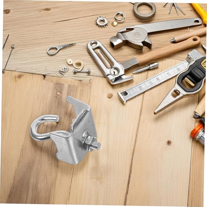 Angoily 6pcs Heavy Duty Clamp Hooks for Floating Shelves Hardware Metal Support Brackets for Efficient Warehouse Organization and Strong Loadbearing Stability