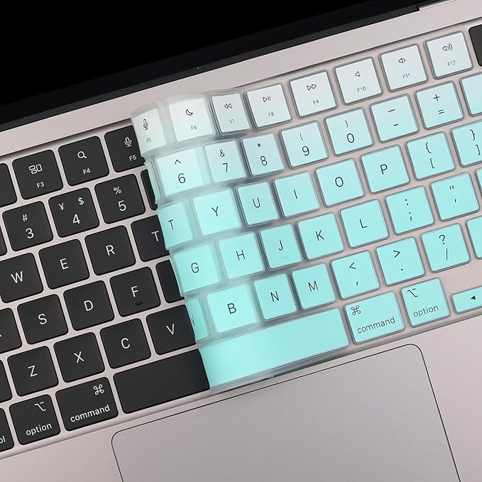2 Pack Keyboard Cover Skin for 2026-2023 MacBook Air 13" 15" M5 M4 M3 M2, 2026-2021 MacBook Pro 14" 16" M5 M4 M3 M2 M1 Pro/Max, 14.2" 16.2" MacBook Pro /13.6" 15.3" MacBook Air, US,Ombremint