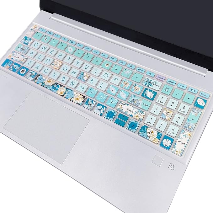 Silicone Keyboard Cover for 15.6 HP Laptop 15-fc 15-fd 15t-fd 15z-fc/HP Pavilion 15-eg 15t-eg 15-eh 15-er, 17z-ca 17-cn 17-cp 17z-cp Model Series,Peony