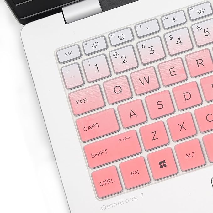Keyboard Cover for 2026 2025 HP OmniBook 5 Next Gen AI 14" & OmniBook 7 14"/OmniBook 5 Flip 14" 14-he 14-fp 14-FR 14-fs 14-he0037nr 14t-fr000 14-fp0057nr 14-fs0000 (Not fit 14-fm 14-fk 14-ha)-OPink