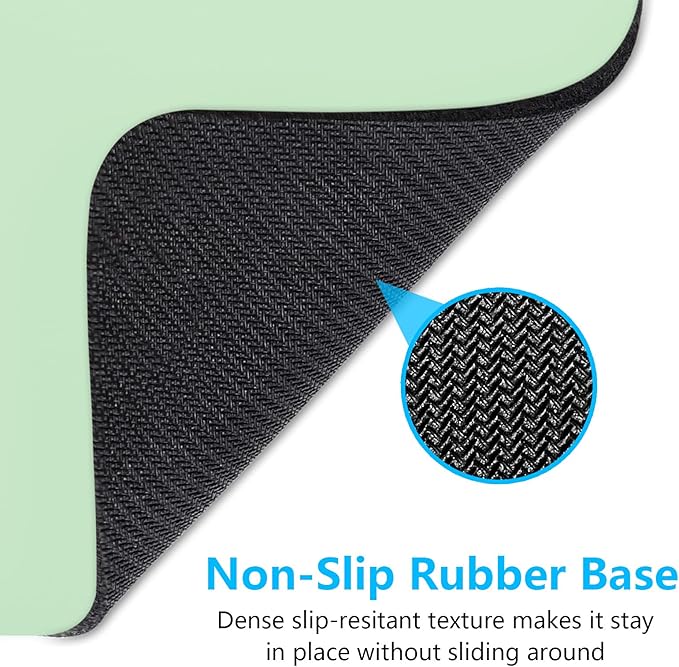 Dapesuom Small Mouse Pad, 6 x 8 Inch Thick Rubber Premium-Textured Non-Slip Portable & Washable Mini Mouse Mat for Women Men Wireless Laptops Keyboard Tray Gaming Computer Office Travel, Lake Green