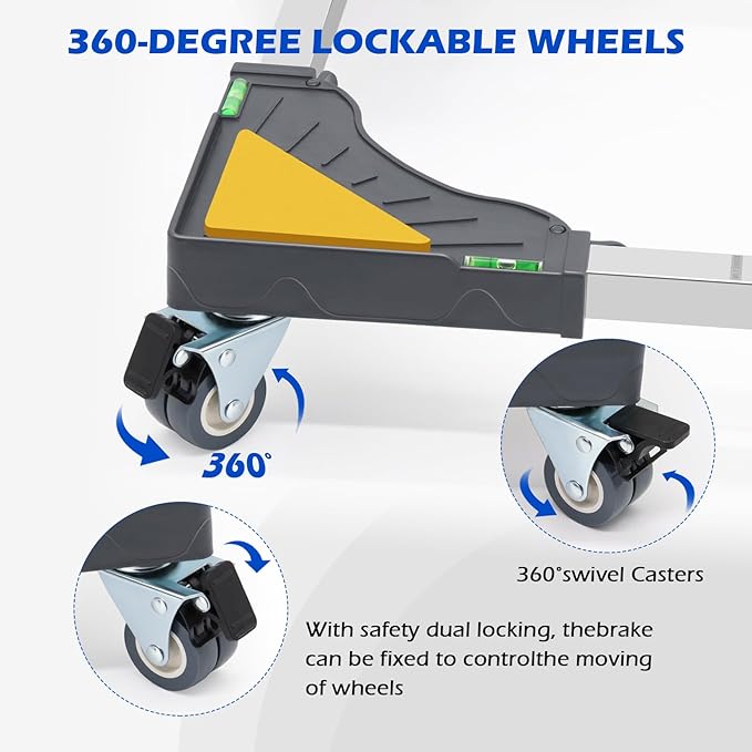 Nefish Heavy Duty Dolly for Washing Machine Adjustable Mini Fridge Stand washer Dryer Stand Mobile Roller Universal Dolly Cart with 4 Lockable Wheels Mobile Base Stand for Washer Dryer Refrigerator