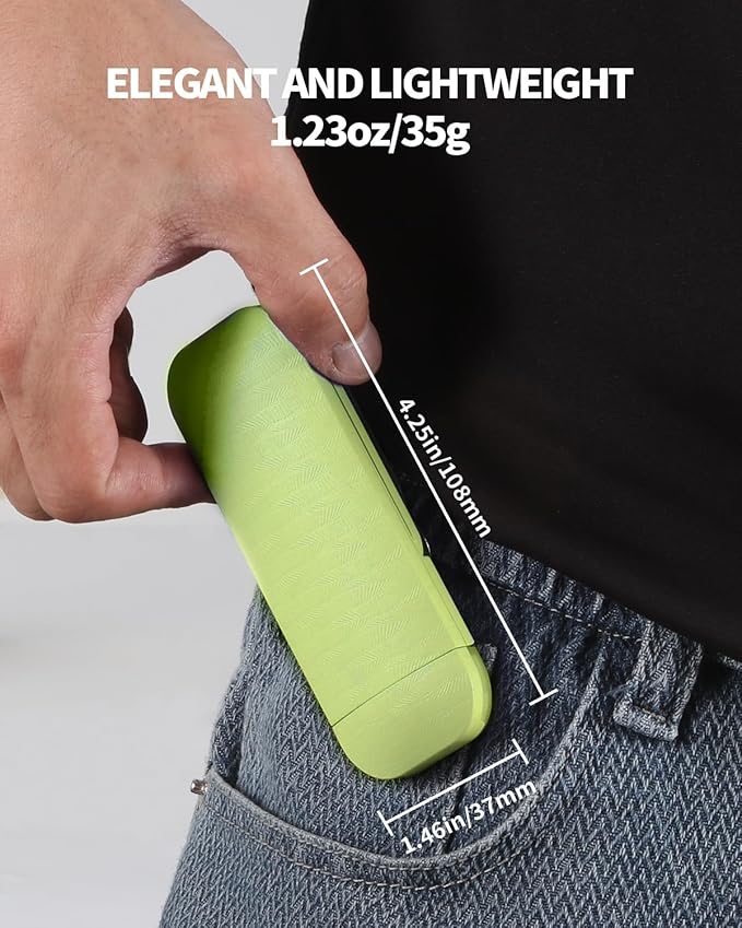 HEMONNKAM Book Reading Light, Rechargeable Clip on Booklight, Eye Caring 3 Color Temperatures & 5 Brightness Levels, Night Use for Bed, Long Lasting, Reading at Night in Bed, Green