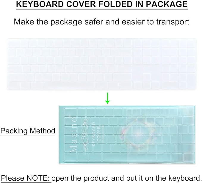 Silicone Keyboard Cover Skin for Apple Magic Keyboard with Numeric Keypad MQ052LL/A (A1843) US Layout Ultra Thin Protector Skin Accessories Transparent