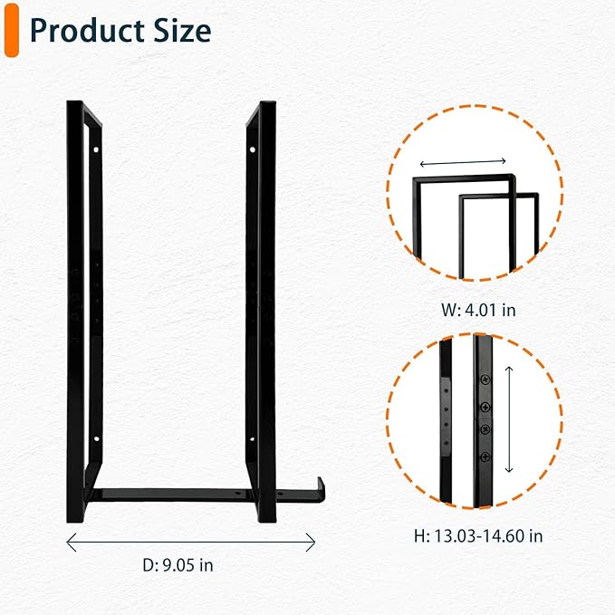 14.6"x 4" SFF PC Under Desk/Wall Mount Compatible with Dell OptiPlex SFF 9020 7060 7050 7040 5050 3050 Small Form Factor Desktop Computer with Anti Scratch Sponge