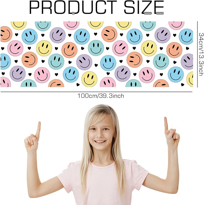 Whaline 24Pcs Student Desk Privacy Boards Classroom Desk Divider Smile Face Shield Privacy Panel Folders Screen Partition for School Teacher Student Test Supplies
