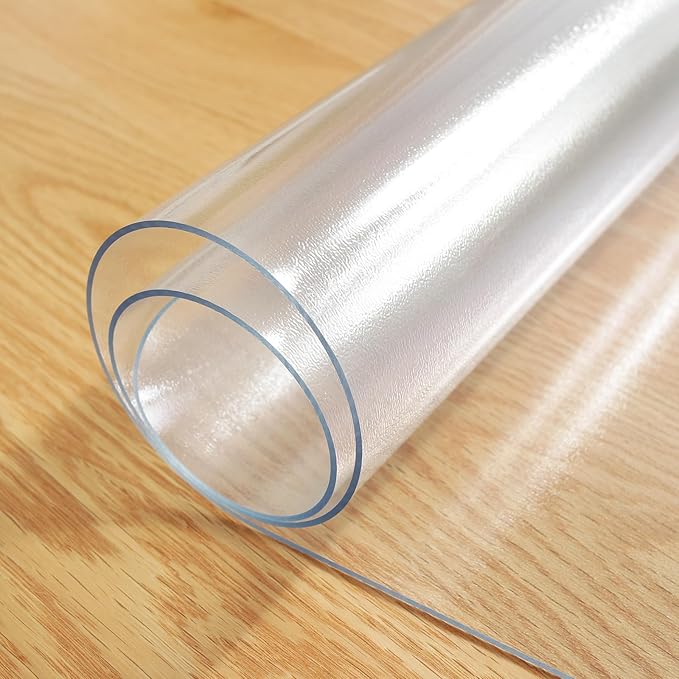 LovePads Frosted Desk Mat 16 x 24 Inch, 1.5mm Thick Frosted Table Protector, Waterproof Plastic Table Cover Protector, PVC Desk Protector Mat, Vinyl Desk Cover for Desktop, Coffee & Dining Table