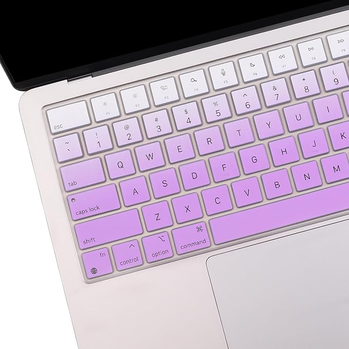 2 Pack Keyboard Cover for 2026 MacBook Neo 13" (Touch ID) & MacBook Pro 14"/16" M5-M1 Pro/Max, M5-M2 & MacBook Air 13"/15" M5-M1, Keyboard Protective Skin US Layout-Opurple