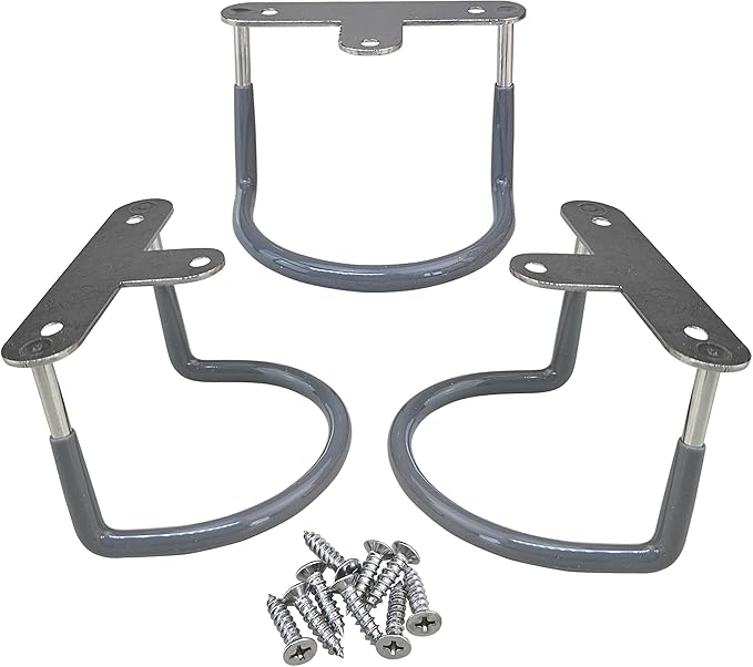 TidyFriend Rubberized Under Desk Laptop Mount - 3 Racks in 1 Sets, Laptop Under Desk Mount, Organizer Rack with Screws