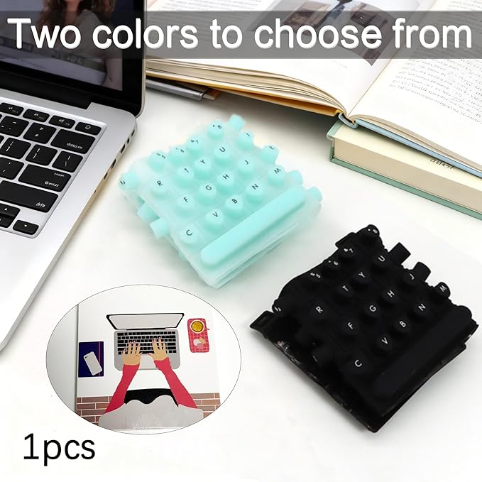 Raised Keyboard Cover for Long Nails, Heart Shaped Keyboard Protective Cover Nail Beauty Keyboard Compatible with HP EliteBook x360 G9 14" etc. (Green)