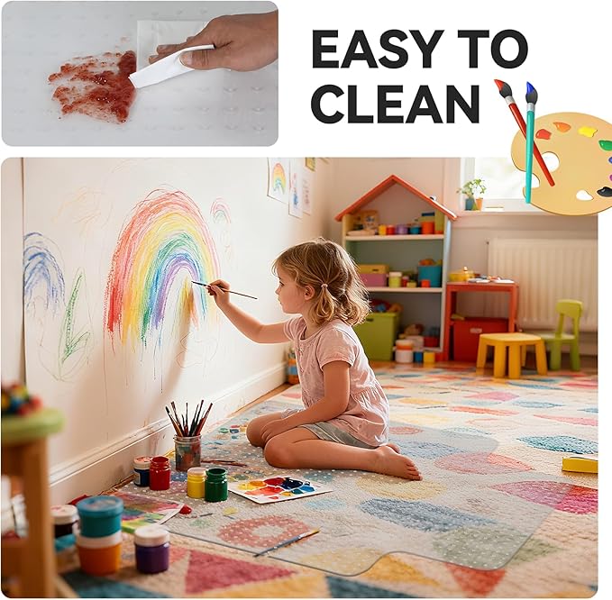 Office Chair Mat for Carpet with Lip, Flat Shipping Heavy Duty Hard Clear Chair Mats, Under Desk Protector Floor Mat, Smooth Glide Plastic Rolling Computer ChairMat (32x48 Inch)
