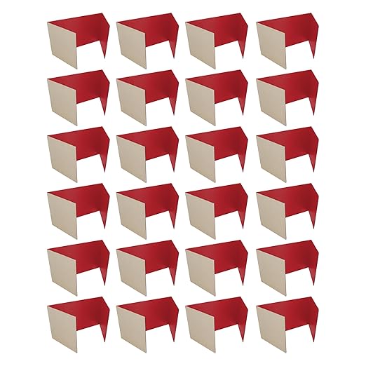 Flipside Products 18”x 48” Red Study Carrel, Privacy Boards, Student Privacy and Focus Booth for The Classroom, Desk Divider Cubby for Tests, Made in USA - 24 Pack