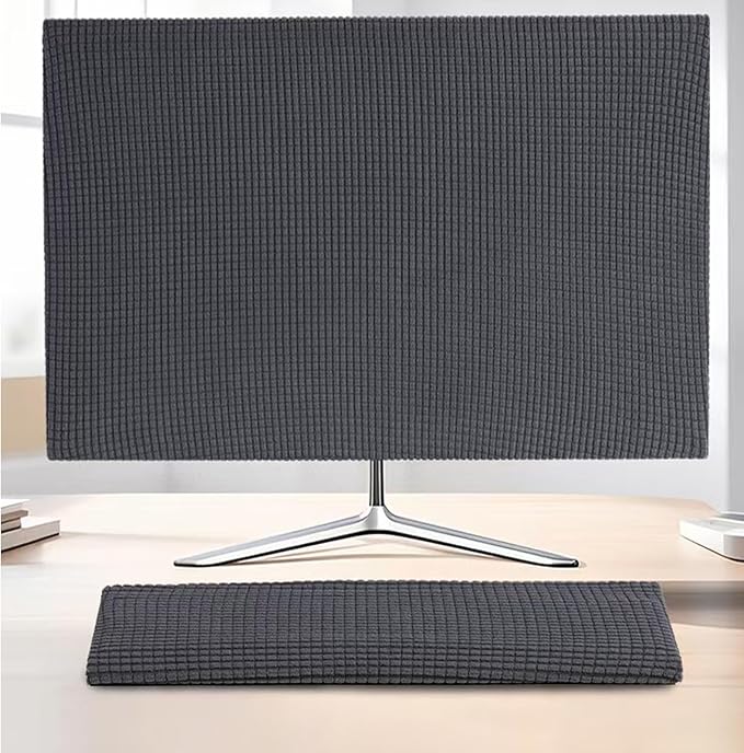 Monitor Dust Cover Keyboard Covers Case Anti-Static Dustproof Protective Cover for LCD/LED/HD Panel Case Computer Sleeve Compatible with PC, Desktop and TV (Dark Grey, 27-30inch)