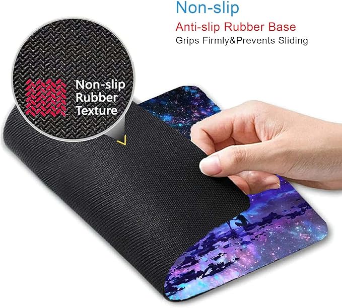 Galaxy Starry Sky Mouse Mat - Waterproof Non-Slip Laptop Mousepad, 9.5" x 7.9" x 0.12"