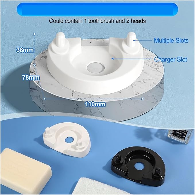 Electric Toothbrush Stand, Compatible for Oral B IO Toothbrush Storage Rack Brush Head Holder Charging Dock Rack(Only Holder (Black))