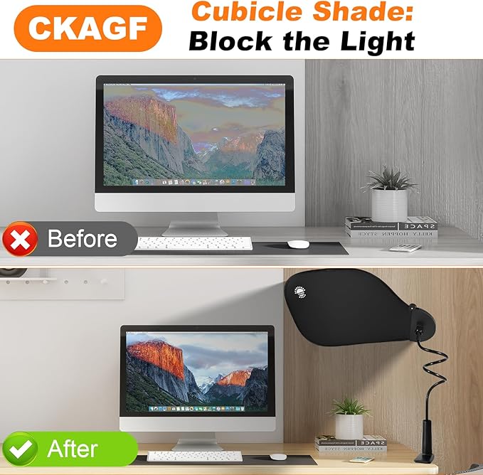 2Pcs Adjustable Office Cubicle and Desk Shade – Flexible Desk Light Blocker for Privacy, Glare Reduction, and Comfort – Essential Office Accessories
