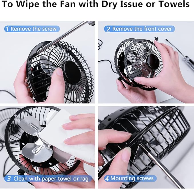 Zuvas Desk Fan Quiet Small USB Fan 360° Rotation Portable Table Fan 2 Speed Mini Personal Fan Air Cooling Electric Fan for Home Office Bedroom Travel Camping, 4 inch Black