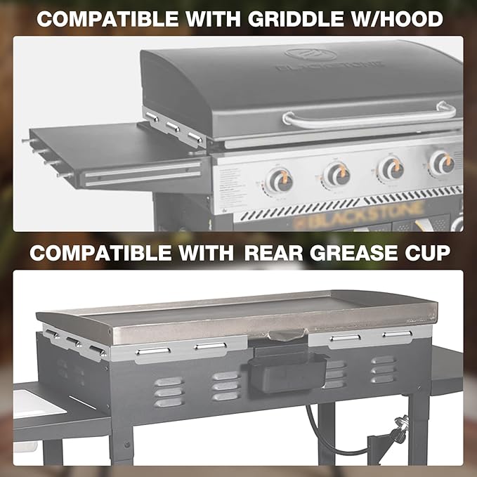 Upgraded Stainless Wind Guards for Blackstone 36” Griddle, Blackstone Griddle Accessories Heat Hold Gas Saving, 5015 Magnetic Stainless Steel Wind Screen Fit for Rear Grease Cup, Hood and Side Shelf
