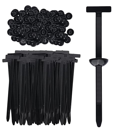 200 Pcs Nylon Universal Cable Tie Buckle for Car - Self-Locking and Easy Install Zipper Clips with Pin & Button Design - UV-Resistant Fixion Tools Zip Tie for Quick and Effortless Car Daily Repair