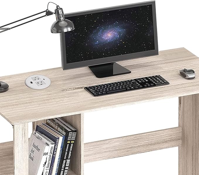 Desk Power Grommet USB C Total 30W, 3.15 Inch PD Fast Charge Desktop Power Strip 2 Outlets 2 USB Ports Recessed Flat Plug Extension Cord Mount into Countertop Shelf Cabinet End Table. (White)