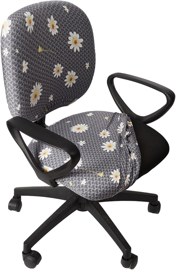 Melaluxe Computer Office Chair Cover - Protective & Stretchable Universal Chair Covers Stretch Rotating Chair Slipcover