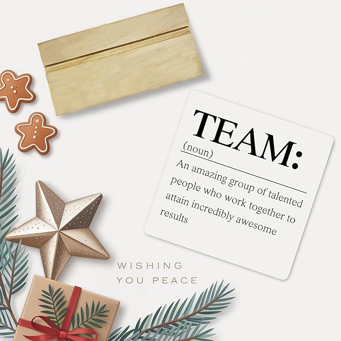 Team Definition Acrylic Plaque, Inspirational Desk Decor Sign for Women Coworker