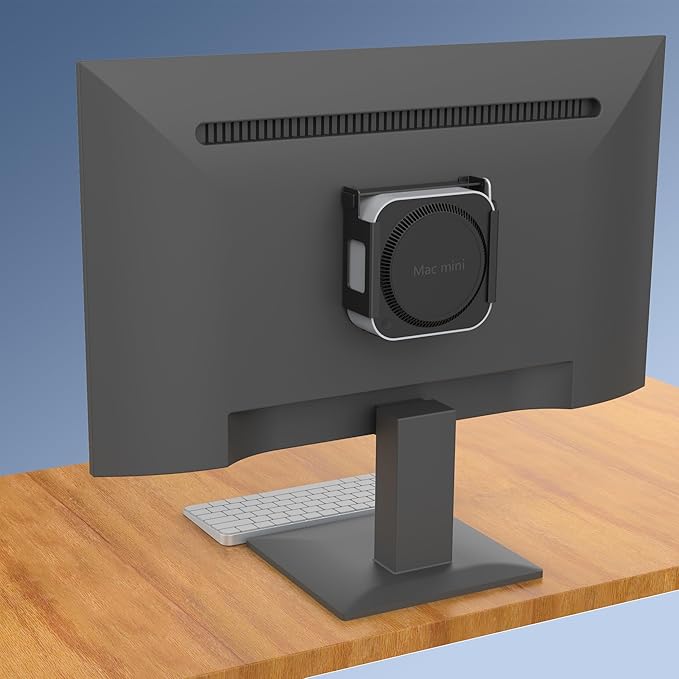 Under Desk Mount for Mac Mini M4/M4 Pro | Anti-Theft Metal Bracket with Password Lock & Protective Padding |VESA-Compatible Hidden Installation (Desk/Monitor)
