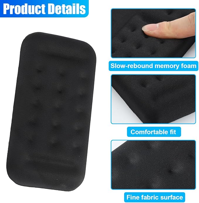 Car Arm Rest Elbow Pads, Soft Comfortable Vehicle Door Armrest Cushion, Memory Foam Arm Leg Support Pillow for Relief Pressure, Non-Slip Auto Interior Center Console Pad Accessory (2PCS)