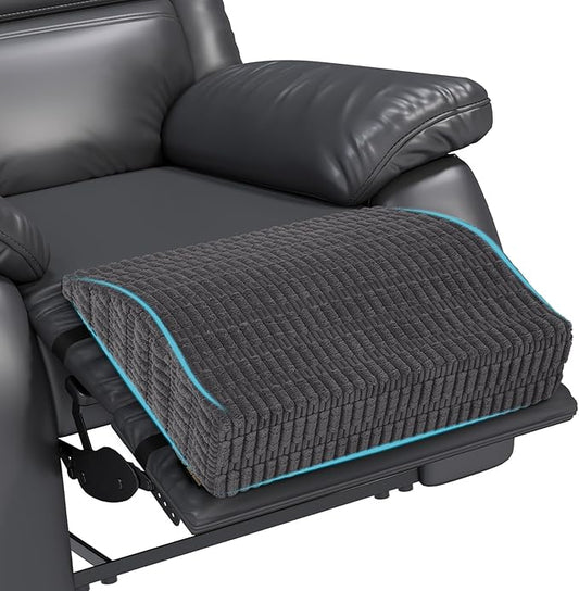 idee-home Recliner Leg Rest Cushion, Recliner Footrest Extender Pillow with Removable Corduroy Cover, Multi Purpose Ergonomic Foot Pillow Back & Lumbar Support Cushion for Bed Sofa Couch, Grey